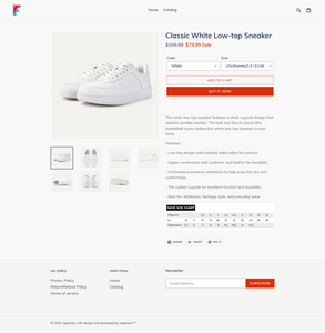 Sneaker Footwear Dropshipping Store for Sale