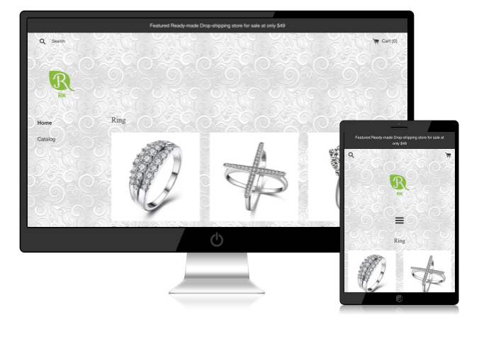 Fashion Silver Jewelry Dropshipping Store for Sale