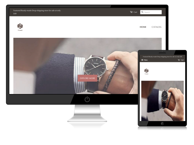 Men's and Women's Watch Dropshipping Store for Sale