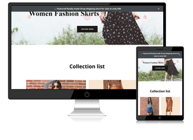 Women's Skirt Fashion Dropshipping Store for Sale